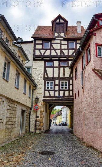 Historic Capuchin Gate from the 14th century, Rottenburg am Neckar, Baden-Württemberg, Germany