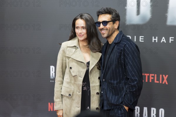 Jessica Riso and Elyas M'Barek at the premiere of the Netflix film Babo at the Astor Film Lounge Berlin on 24.10.2025