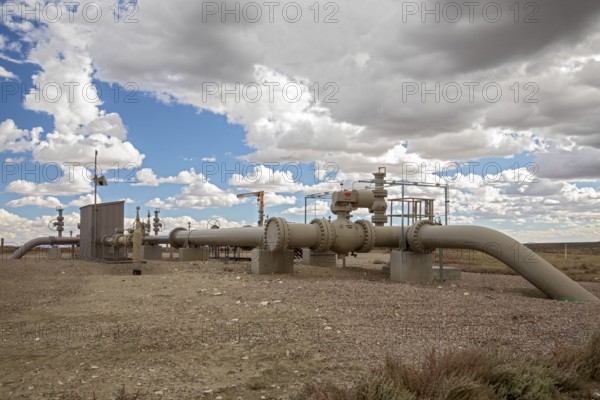 Pinedale, Wyoming - Natural gas pipeline equipment in the Jonah Natural Gas Field