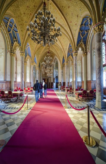 Count's Hall and Imperial Hall, Hohenzollern Castle, ancestral home of the House of Hohenzollern, interior, noble family, German emperors, Bisingen, Baden-Württemberg, Germany
