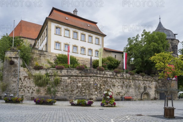 View of the Upper Old Town, Marienplatz, Kronach, Upper Franconia, Bavaria, Germany