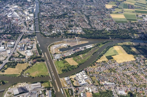 Wasserstraßenkreuz, Minden, Mittellandkanal, trough bridge, Weser, inland shipping, logistics, Lower Saxony