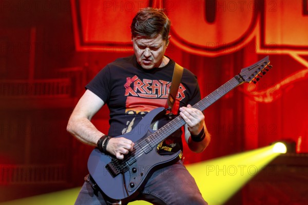 Flemming C. Lund, guitarist of Volbeat as part of the Greatest Of All Tours Worldwide 2025 at the ZAG Arena in Hanover on 21.10.2025