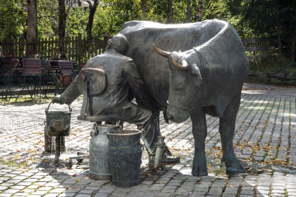 Steuerzahlerbrunnen, Isny, Allgäu, Baden-Württemberg, Germany