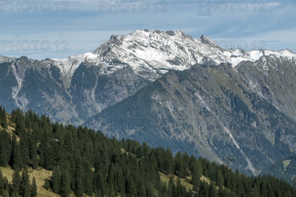 View of Nebelhorn, Oberstdorf, Oberallgäu, Allgäu, Bavaria, Germany