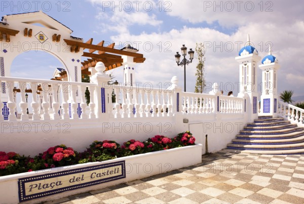 Way to the observation deck, Benidorm, Valencia, Costa Blanca, Spain