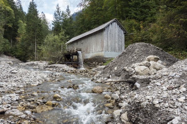 Historische Säge, Gerstruben, Oberstdorf, Allgäu Alps, Oberallgäu, Allgäu, Bavaria, Germany
