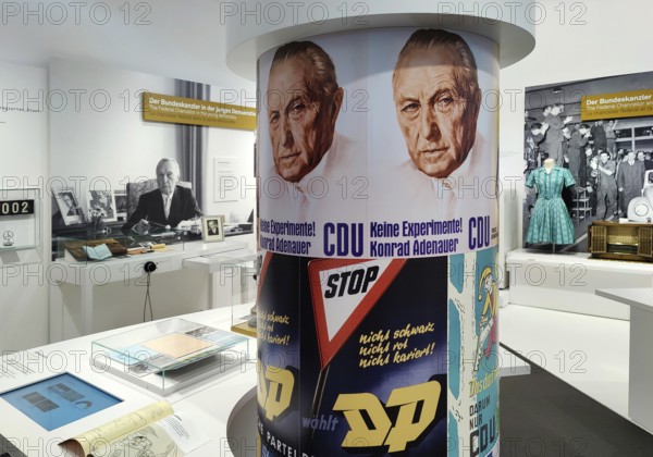 Exhibition on the life of Konrad Adenauer at the Federal Chancellor Adenauer House Foundation, Rhöndorf, Bad Honnef, North Rhine-Westphalia, Germany