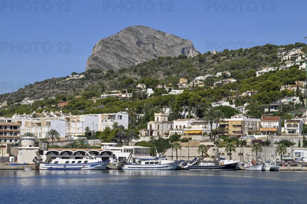 View of the port of Jávea or Xàbia, Alicante Province, Comunidad Valenciana, Spain
