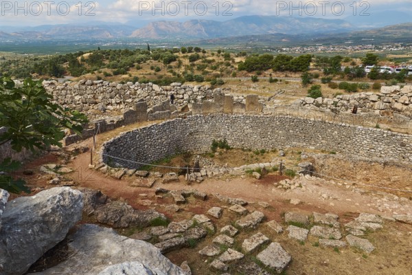 Tomb A, archaeological site, UNESCO World Heritage Site, Mycenae, Mycenae, important city in pre-classical times, Peloponnese, peninsula, Greece