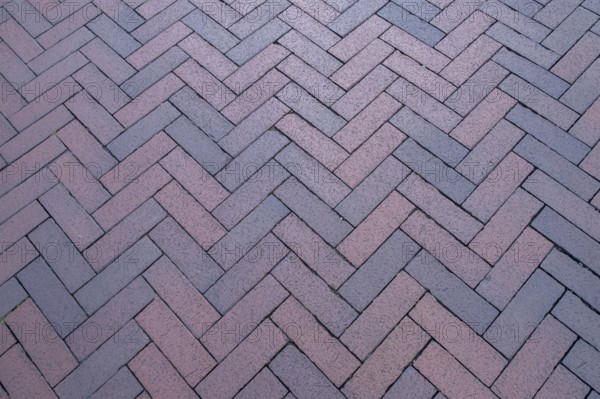 Herringbone clinker paving, Münsterland, North Rhine-Westphalia, Germany