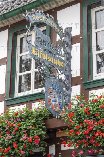 The old town of Ahrweiler, renovated, restored, partly rebuilt after the flood in the Ahr Valley in July 2021, Rhineland-Palatinate