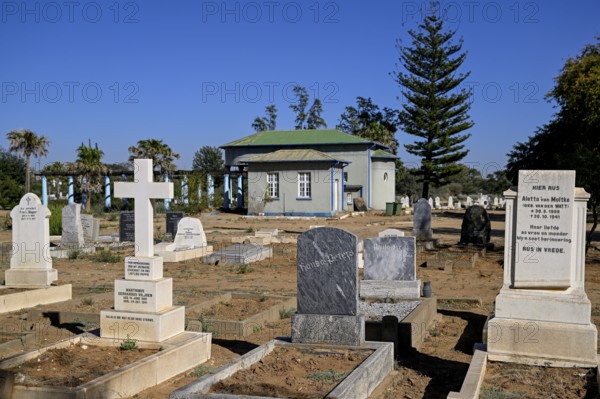 Tombstones at Gammams Cemetery, Windhoek, Khomas Region, Namibia