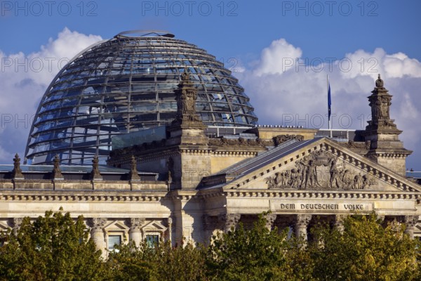 Reichstag dome, German Bundestag, government district, Berlin, Germany