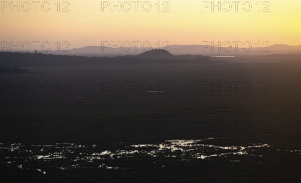 Sunset, Landscape, Mabamba Swamp, Lake Victoria, Uganda