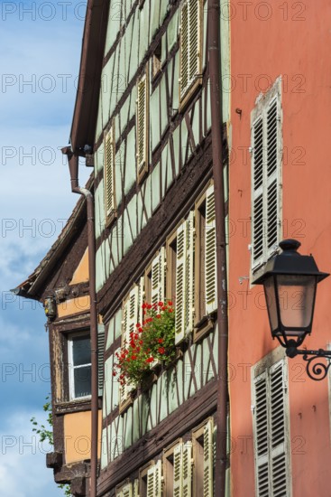 Historic half-timbered houses in the old town centre of Colmar, France