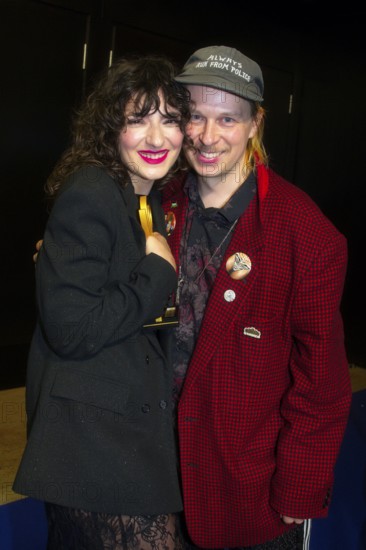 Seyneb Saleh - Award Winner Episodic Role in Uncivillised - Nine Eleven, with partner, DEUTSCHER SCHAUSPIELPREIS 2025, Red Carpet at PULLMAN BERLIN SCHWEIZERHOF, Berlin, 09.10.2025