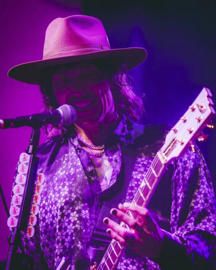 Singer Justin Hawkins from The Darkness live on Dreams On Toast Tour at Metropol Berlin on 10 October 2025