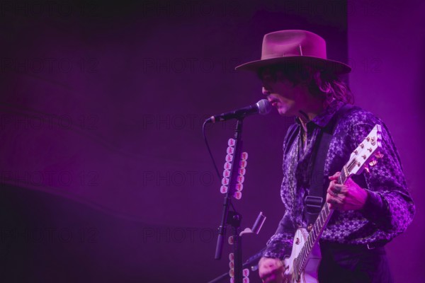 Singer Justin Hawkins from The Darkness live on Dreams On Toast Tour at Metropol Berlin on 10 October 2025