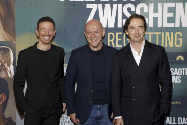Oliver Berben, Robert Kulzer and Martin Bachmann at a fan event for All das Ungesagte zwischen uns - Regretting You at the Zoo Palast in Berlin on 12 October 2025