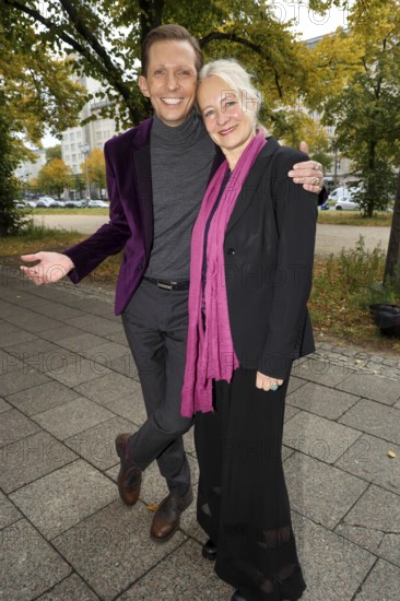 Marc Rudolf and Irene Christ at the annual press conference for the 2025/2026 season at the Theater am Frankfurter Tor. Berlin, 07.10.2025