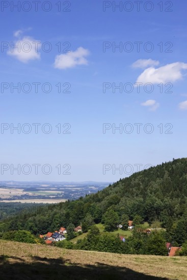Beautiful landscape in summer, Upper Lusatia, Saxony, Germany