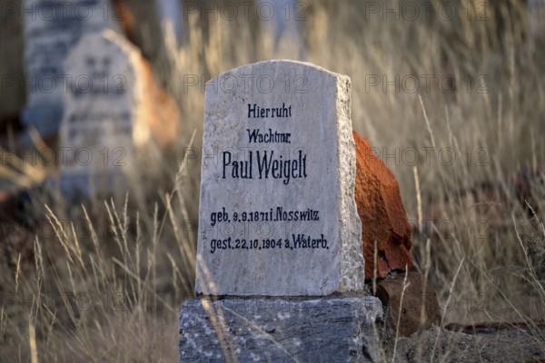 Grave at the German military cemetery at Waterberg, Otjozondjupa region, Namibia
