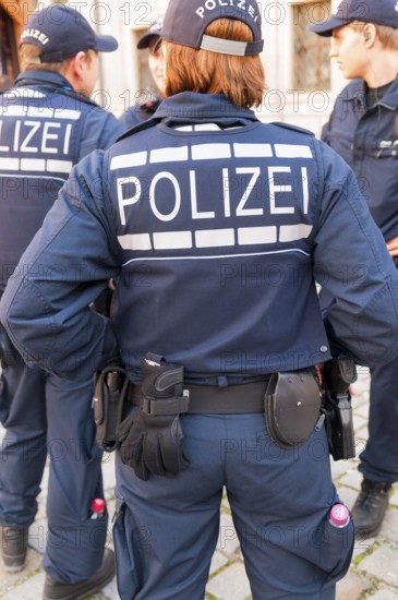 Police officer from behind, Munich