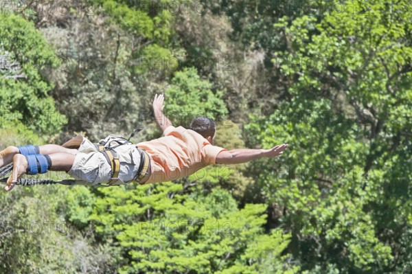 Bungee jumper, San Jose, Costa Rica, Central America