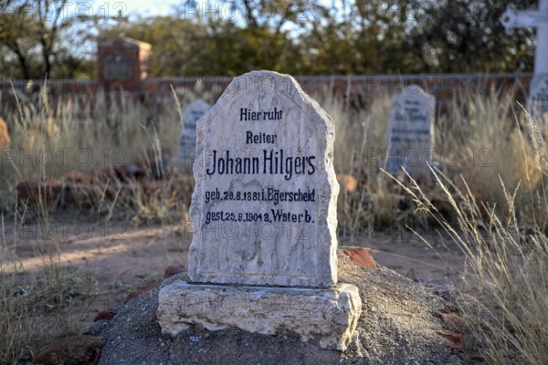 Grave at the German military cemetery at Waterberg, Otjozondjupa region, Namibia