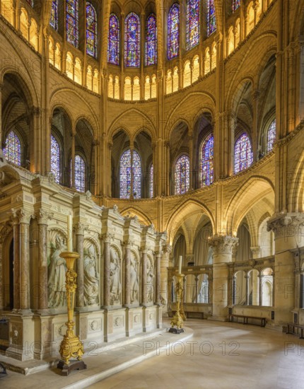 The reconstructed tomb of St Remigius, Abbey of Saint Remi, Reims, Marne, France