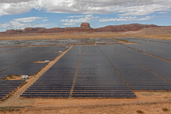 Kayenta, Arizona - The Navajo Nation's Kayenta Solar Plant. It is the first tribally-built, owned, and operated solar facility in the United States. It generates 55 MW of renewable energy