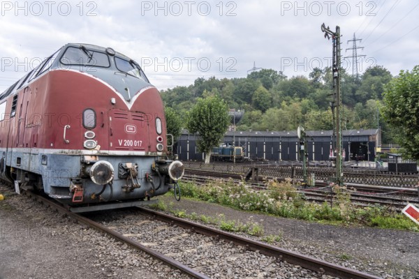 Bochum-Dahlhausen railway museum, mainline diesel locomotive V 200 017, North Rhine-Westphalia, Germany