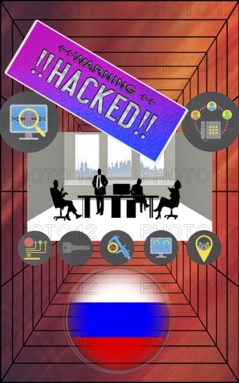 Symbolic image, cyber security, cyber attacks worldwide, computer crime, SMEs unsecured, digital IT attacks, economy, energy industry, nuclear power plants, society, hackers, data theft, espionage, malware, fhishing attacks, spoofing, passwords, DDOS attacks, competition, secret services, organised crime, Germany, China, Russia