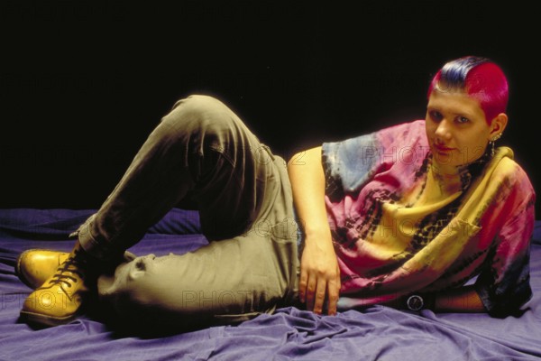 Teenage girl in punk look, Bavaria, Germany