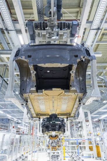 Electric car production in the assembly halls of VW in Zwickau, Zwickau, Saxony, Germany
