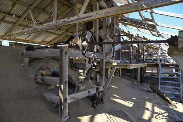 Ruined building, Pomona, restricted diamond area, near Lüderitz, Karas region, Namibia