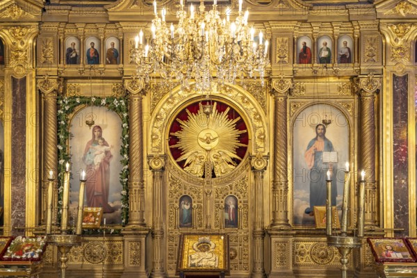 The iconostasis of the Bulgarian Orthodox Church of St Stephen in Istanbul, Turkey