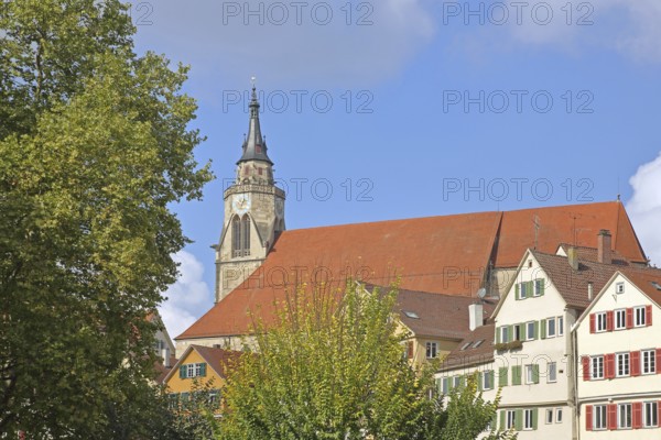Late Gothic collegiate church of St George, Tübingen, Neckar Valley, Baden-Württemberg, Germany