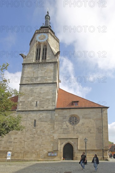 Late Gothic collegiate church of St George, Tübingen, Neckar Valley, Baden-Württemberg, Germany