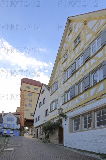 Kalkweiler Tor built 14th century and half-timbered house, Staig, town gate, town tower, Rottenburg am Neckar, Neckar valley, Baden-Württemberg, Germany