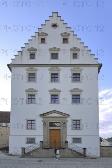 Building with stepped gable, Episcopal Ordinariate built in 1658, Rottenburg am Neckar, Neckar Valley, Baden-Württemberg, Germany