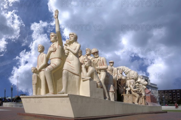 Forward statue by Raymond Mason 1991, Centenary, Birmingham, England, Great Britain