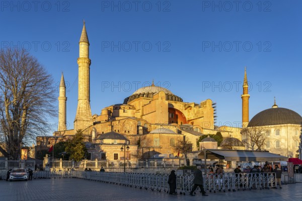 Today's Hagia Sophia mosque or Church of St Sophia, former Byzantine church and museum in Istanbul, Turkey