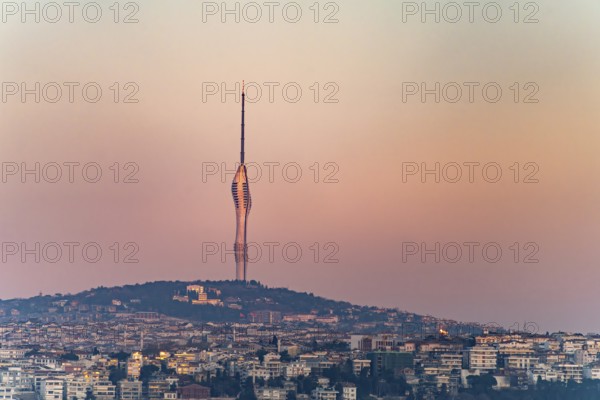 Küçük Çamlica television tower in Üsküdar, Istanbul, Turkey
