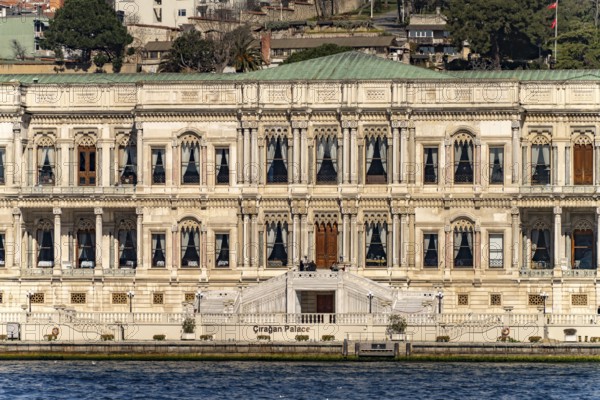 The Çiragan Palace on the Bosphorus, today a 5-star luxury hotel by Kempinski in Istanbul, Turkey