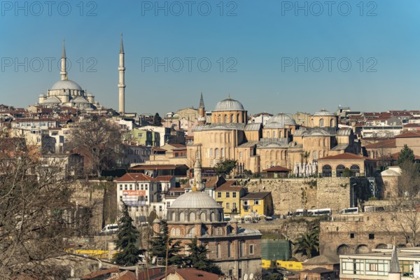 Sebsefa Hatun Mosque, Molla Zeyrek Mosque and the Fatih Mosque in Fatih, Istanbul, Turkey