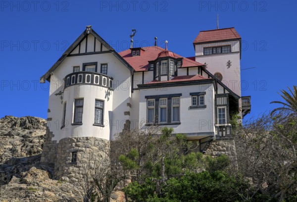 Goerke House, colonial house facade, Lüderitz, Karas Region, Namibia