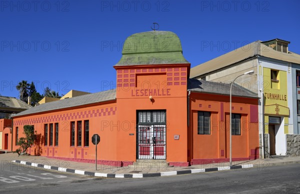 Facade of the former reading hall, Lüderitz, Karas region, Namibia