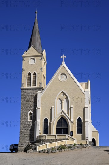 Rock church, Evangelical Lutheran church from 1912, Lüderitz, Karas region, Namibia